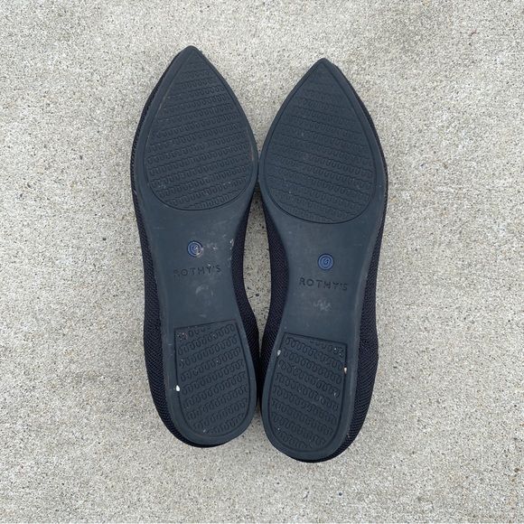 Rothy’s Black The Point Knit Ballet Flats size 6.5 - Picture 10 of 11